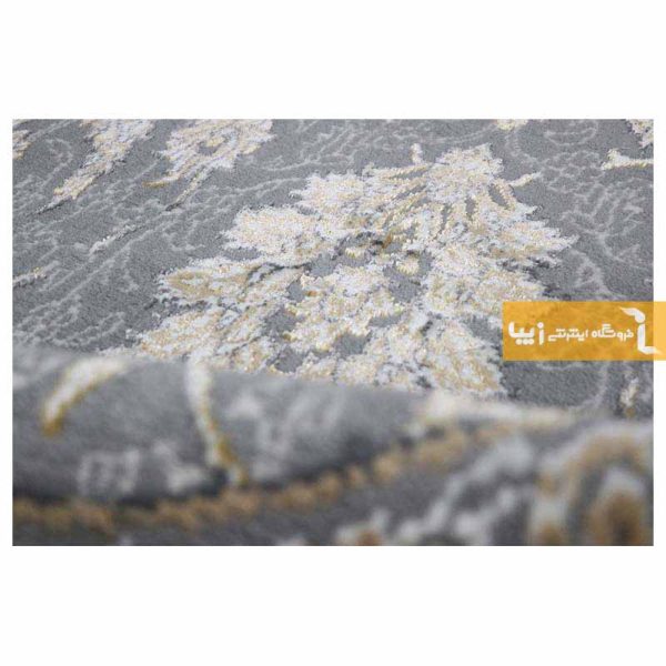 فرش بیضی طوسی طرح همایون4