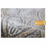 فرش بیضی طوسی طرح درباری5
