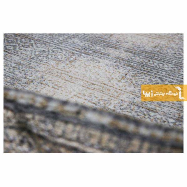 فرش بیضی طوسی طرح مراکش5