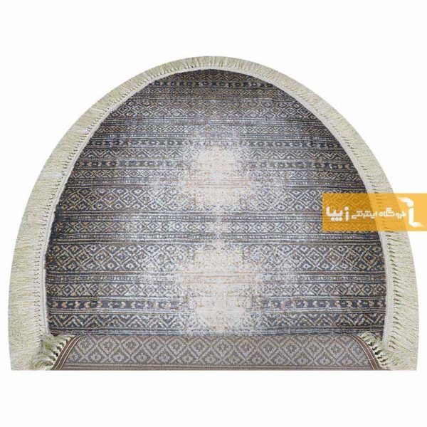 فرش بیضی طوسی طرح مراکش12