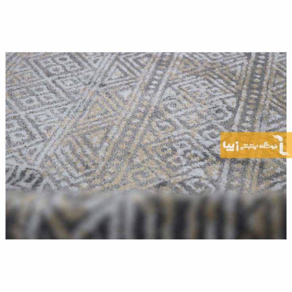 فرش بیضی طوسی طرح اورنگ6