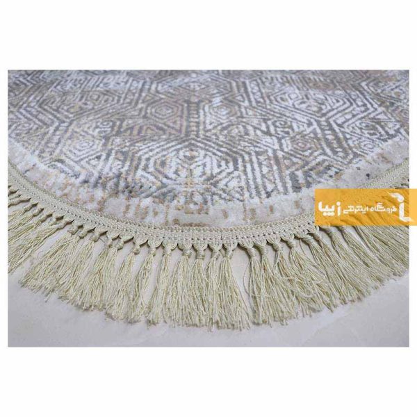 فرش بیضی طوسی طرح اورنگ8