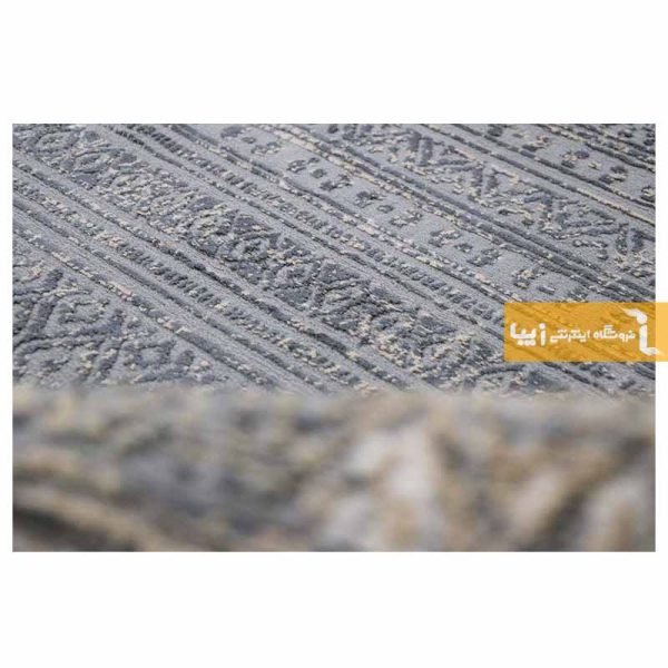 فرش بیضی طوسی طرح پاسکال12