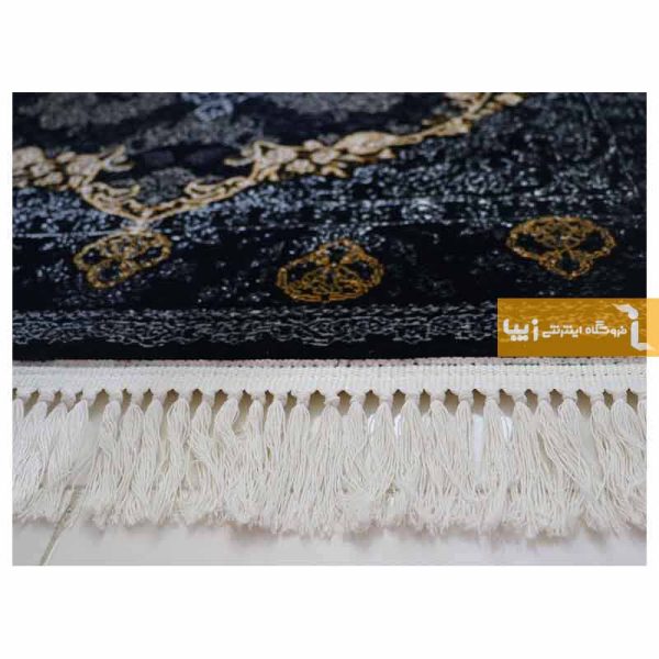 فرش سرمه ای طرح باغ بهشت2