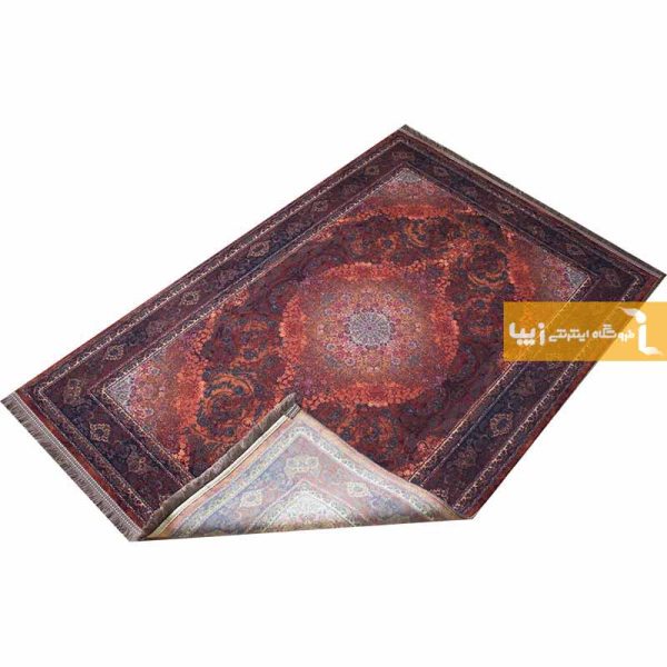 فرش قهوه ای طرح عقیق3