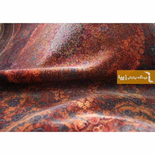 فرش قهوه ای طرح عقیق2