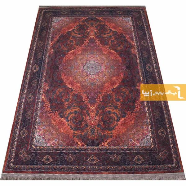 فرش قهوه ای طرح عقیق11