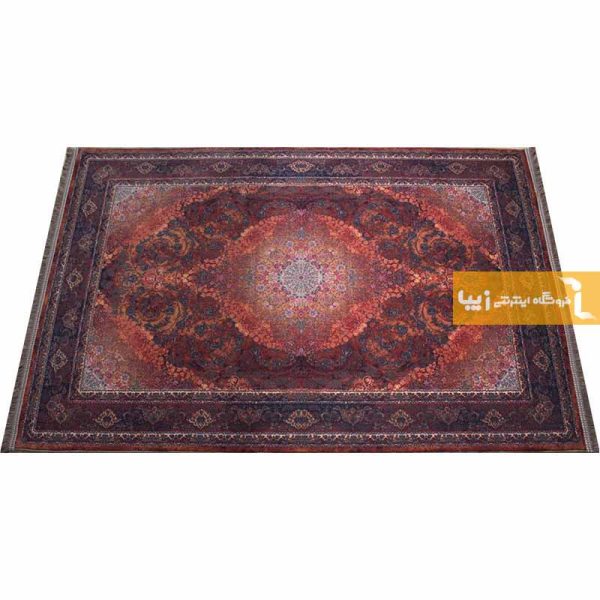 فرش قهوه ای طرح عقیق10