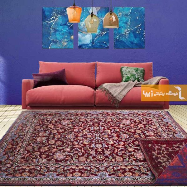 روفرشی زرشکی طرح افشان10