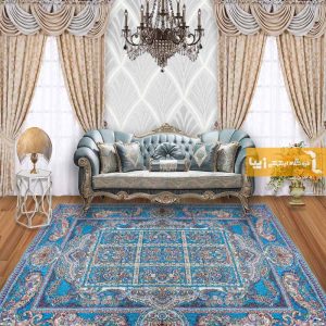 روفرشی فیروزه ای طرح خشتی1