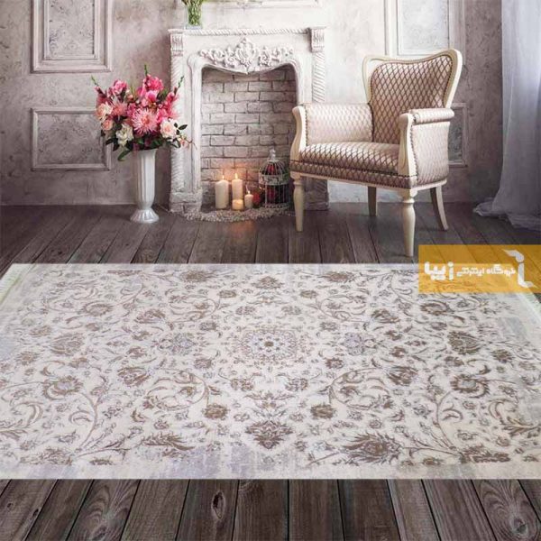 فرش کرم طرح بوستان1