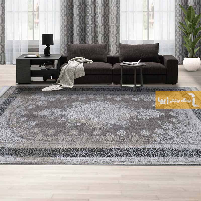 فرش طوسی طرح شهرزاد 480 شانه