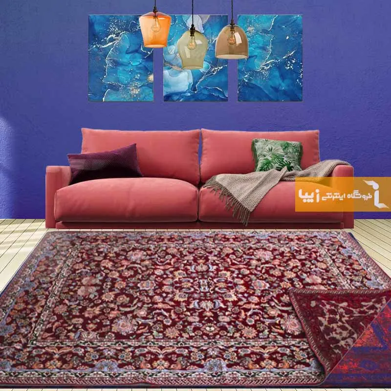 روفرشی زرشکی طرح افشان1