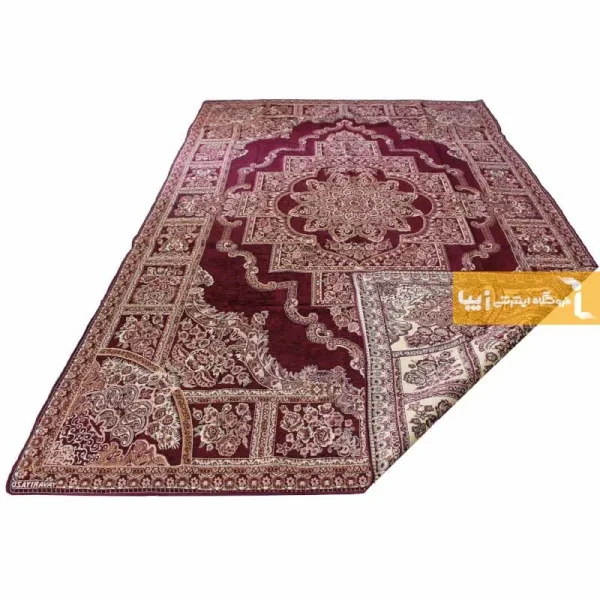 روفرشی زرشکی طرح حوض نقره3