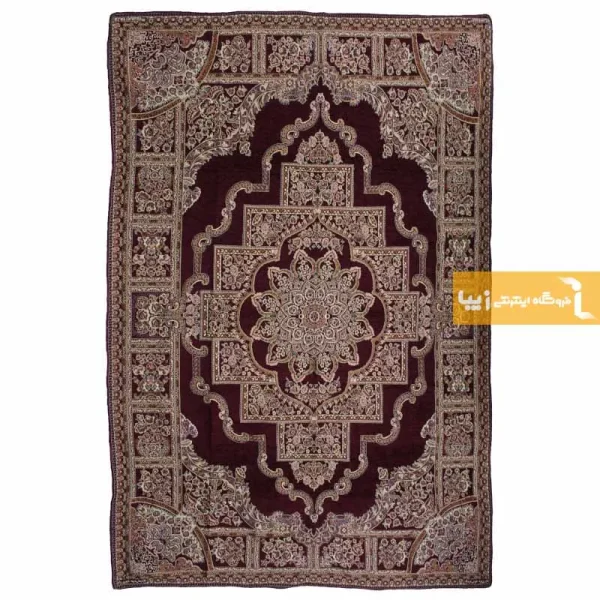 روفرشی زرشکی طرح حوض نقره4