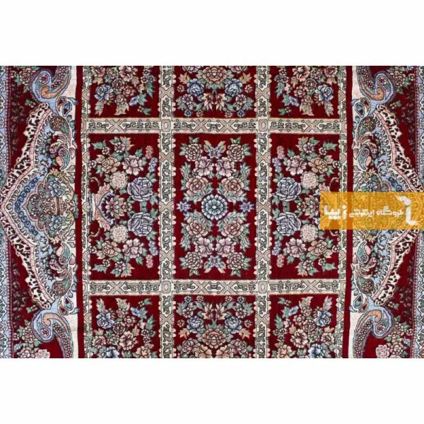 روفرشی زرشکی طرح خشتی2