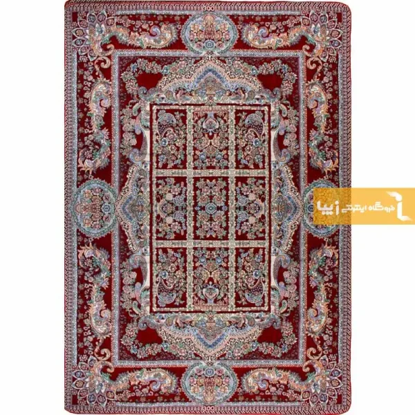 روفرشی زرشکی طرح خشتی9