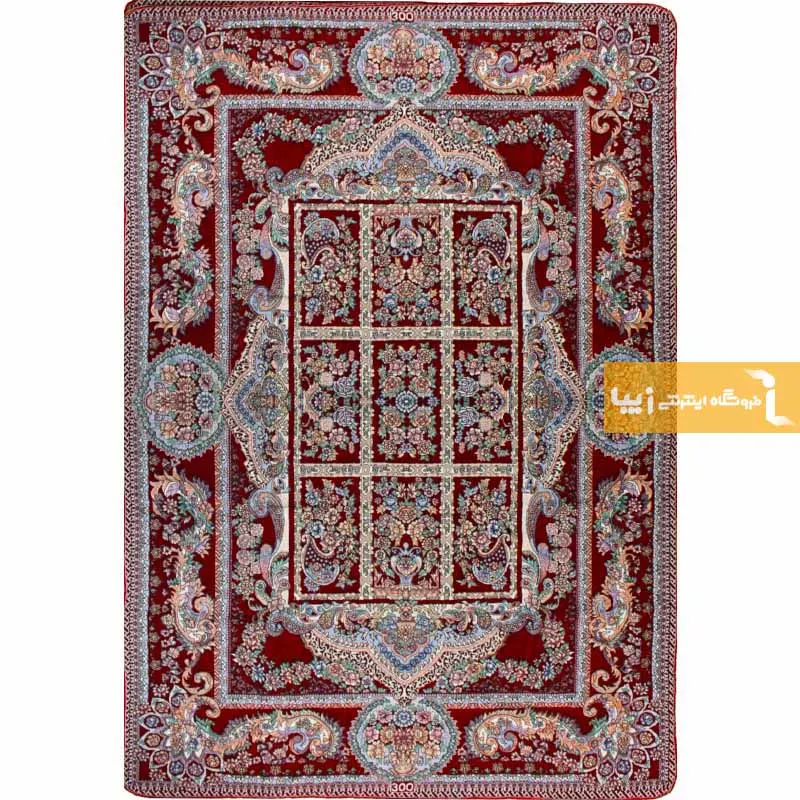 روفرشی زرشکی طرح خشتی9