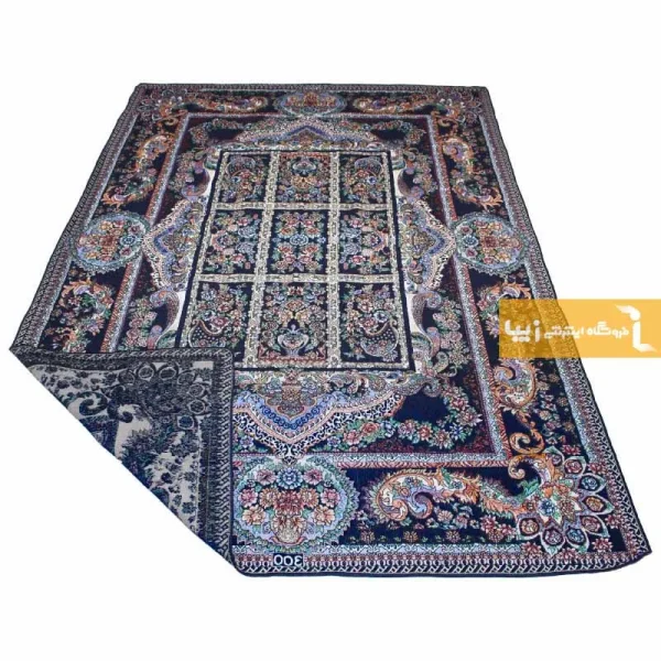 روفرشی سرمه ای طرح خشتی3