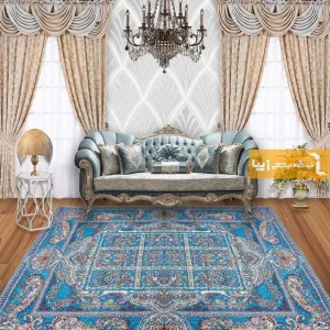 روفرشی فیروزه ای طرح خشتی1