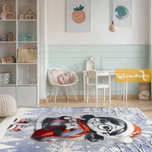 فرش کودک آبی طرح آلیس1