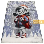 فرش کودک آبی طرح آلیس2