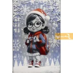 فرش کودک آبی طرح آلیس7