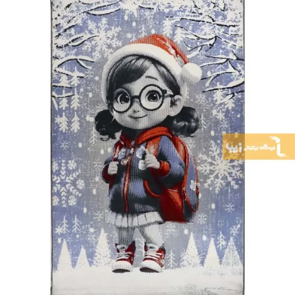 فرش کودک آبی طرح آلیس7