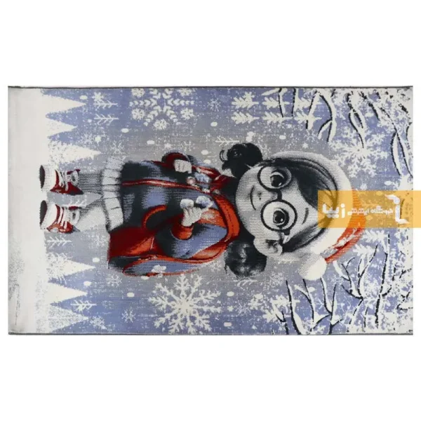 فرش کودک آبی طرح آلیس6