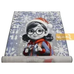 فرش کودک آبی طرح آلیس5