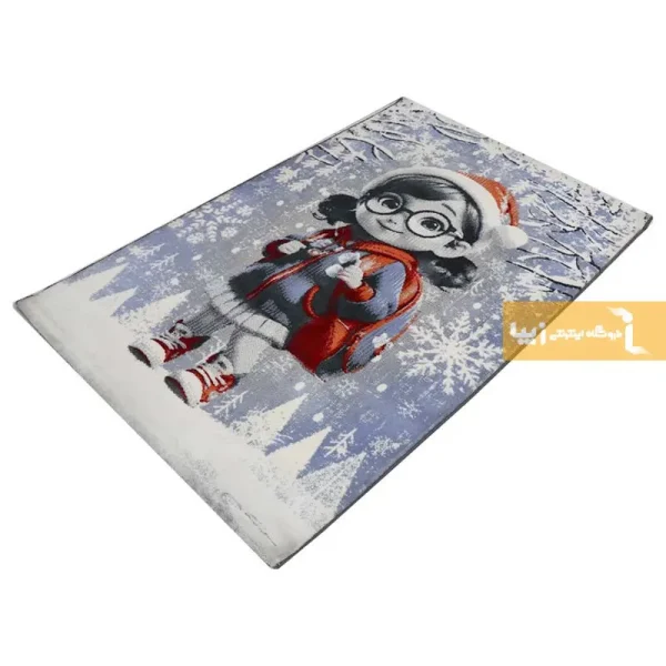 فرش کودک آبی طرح آلیس4