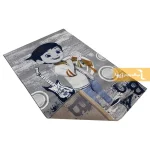 فرش کودک طوسی طرح بچه رئیس3