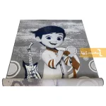 فرش کودک طوسی طرح بچه رئیس5
