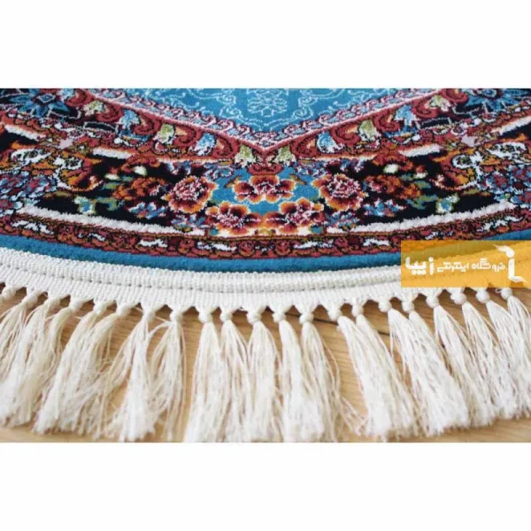 فرش گرد آبی طرح ناردون4