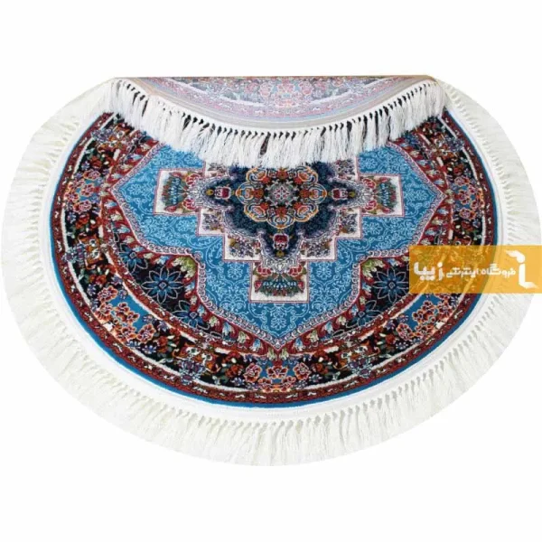 فرش گرد آبی طرح ناردون2