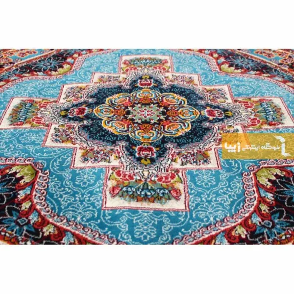 فرش گرد آبی طرح ناردون11