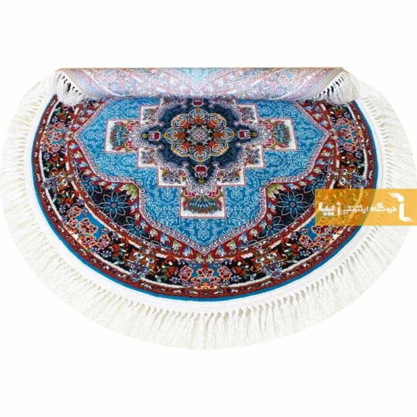 فرش گرد آبی طرح ناردون9