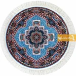 فرش گرد آبی طرح ناردون6