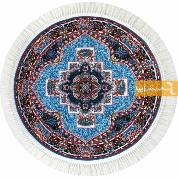 فرش گرد آبی طرح ناردون6