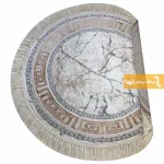 فرش گرد کرم طرح ماربل9