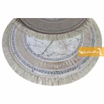 فرش گرد کرم طرح ماربل8