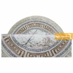 فرش گرد کرم طرح ماربل6