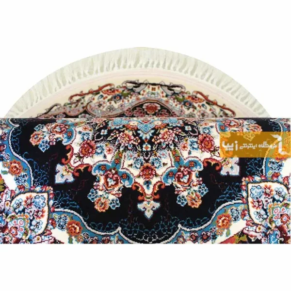 فرش گرد کرم طرح نیلا5