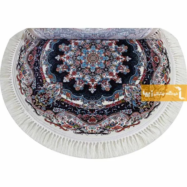 فرش گرد کرم طرح نیلا4