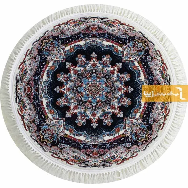 فرش گرد کرم طرح نیلا9