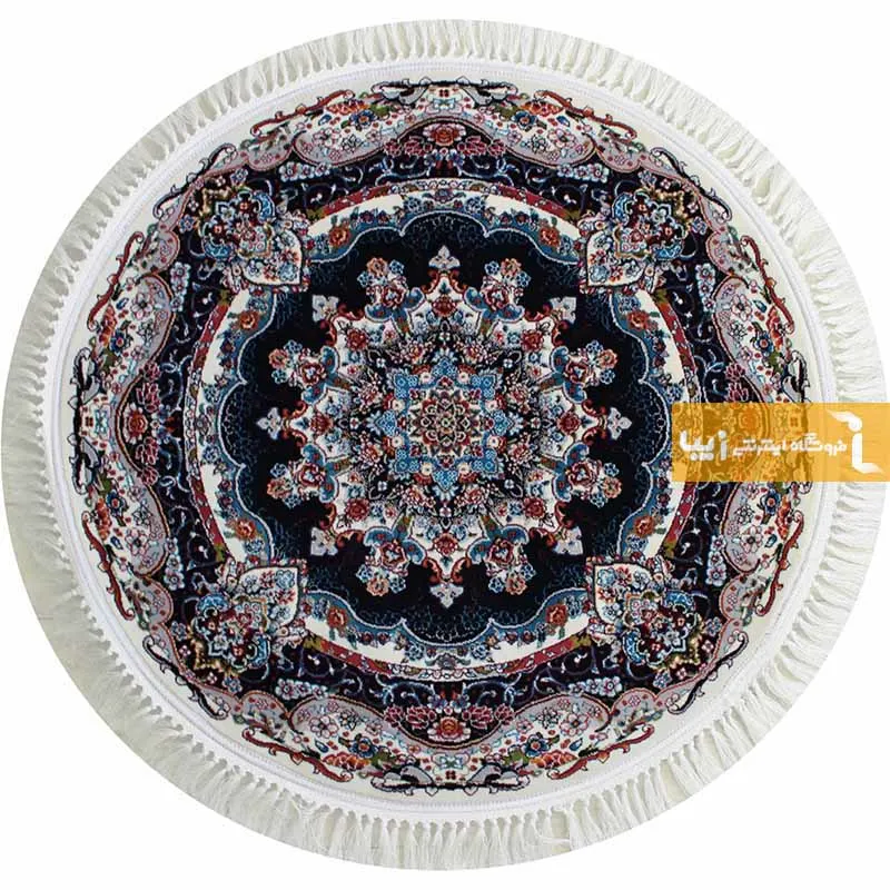 فرش گرد کرم طرح نیلا9