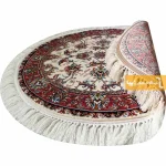فرش گرد کرم طرح صبا2