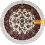 فرش گرد کرم طرح صبا8