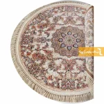 فرش گرد کرم طرح فردوس5