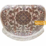 فرش گرد کرم طرح فردوس4